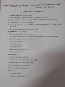 Tuyển dụng điều dưỡng và y sĩ 1
